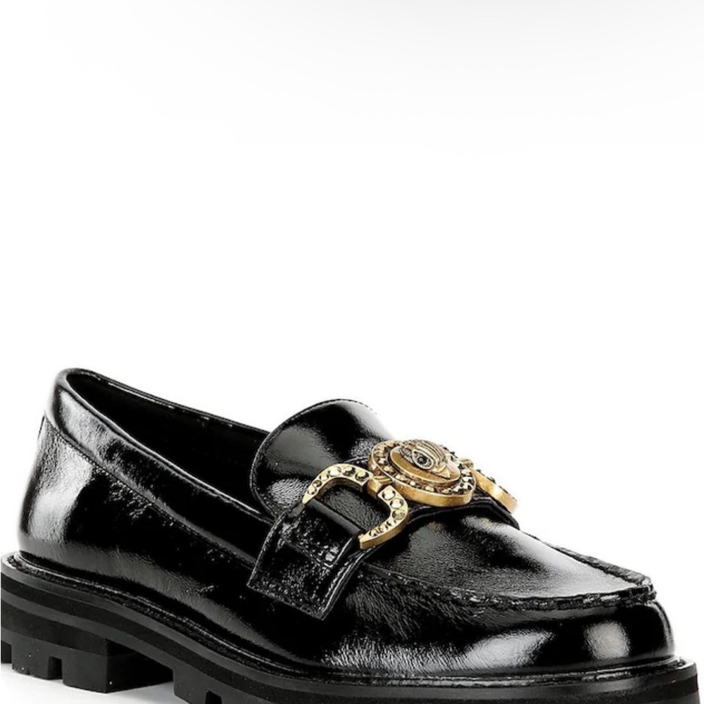 Kurt Geiger Mansion Leather Bit Buckle Loafers  NIB
